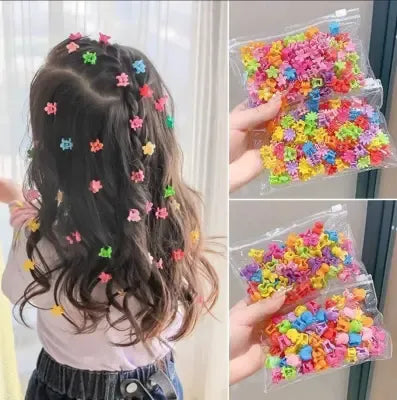 40Pcs Colourful Star Hair Clips For Girls