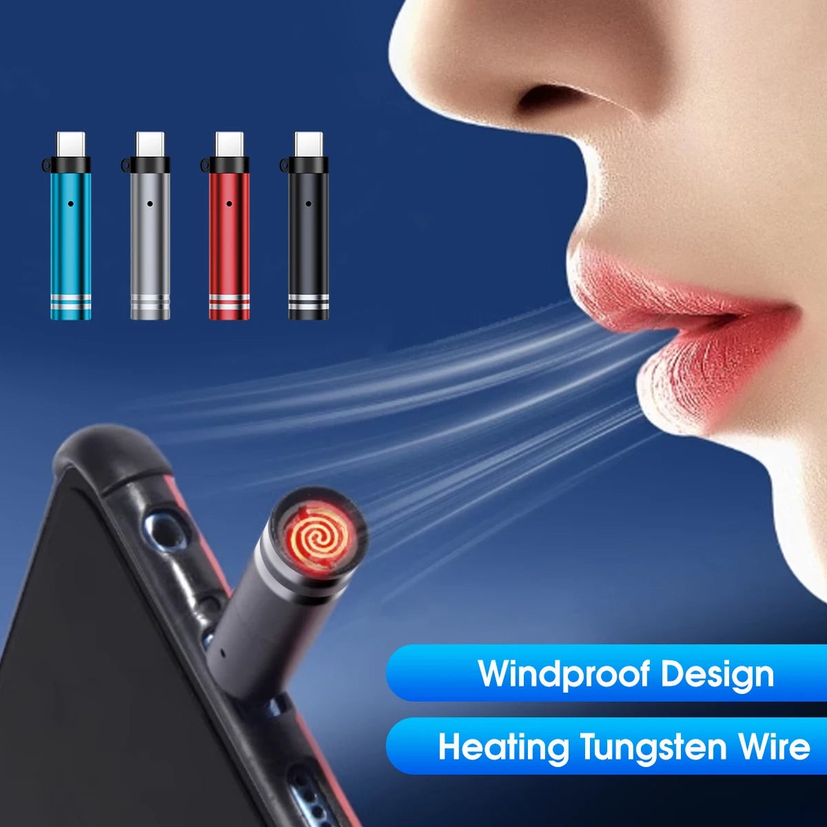 USB Charging Lighter Type C Cigarette Lighters