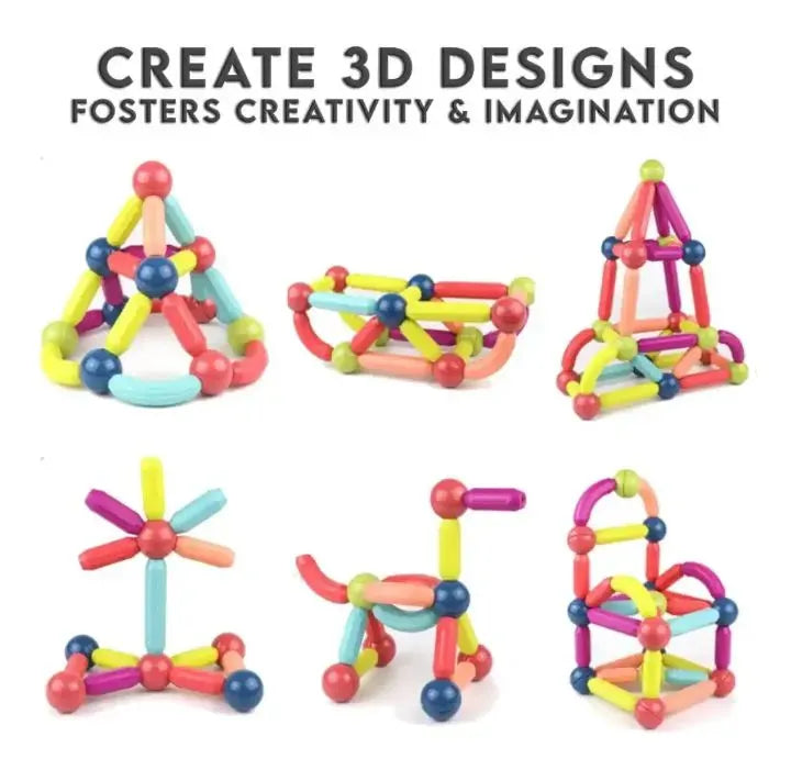 64 Pes Magnetic Blocks Set Toy