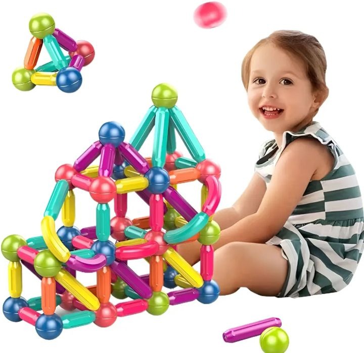 64 Pes Magnetic Blocks Set Toy