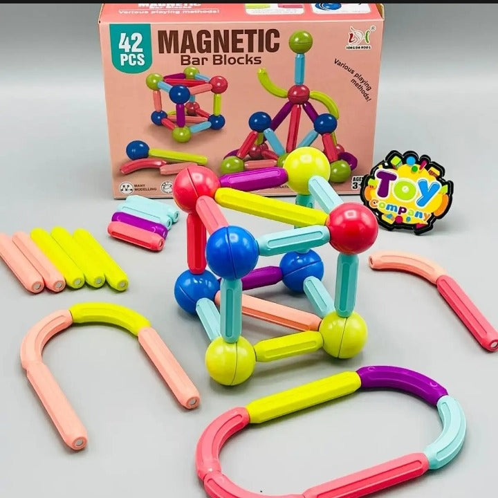 64 Pes Magnetic Blocks Set Toy