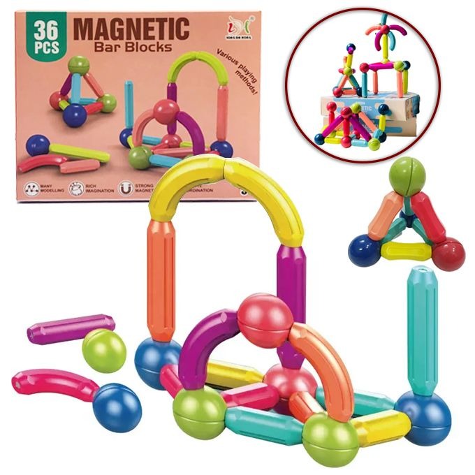 64 Pes Magnetic Blocks Set Toy