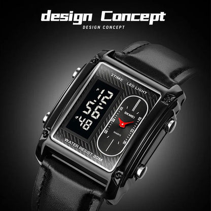 Casual Three Time Digital Analog Luxury Watch